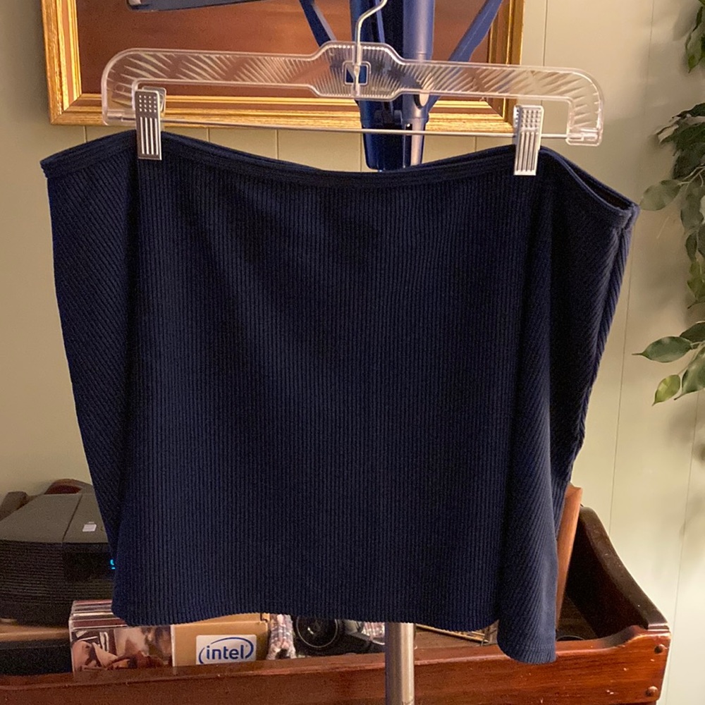 Catalina blue ribbed swim coverup skirt swim skirt 1X